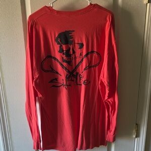 Salt Life Coral Skull Graphic Long Sleeve Shirt